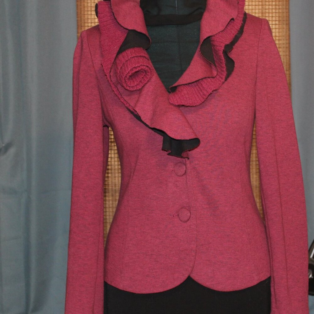 J. Peterman Sweater Blazer with embellished shawl collar Extraordinary!
